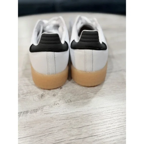 adidas Samba Women's Sneakers White Black Gum Sole - Picture 5 of 12